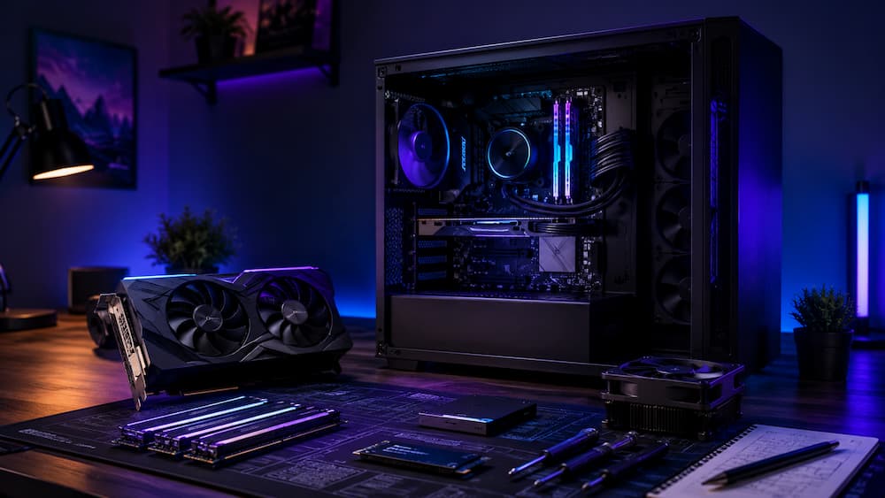 Ilustrație originală pentru articolul PC de gaming construit cu cap: unde investești și unde poți economisi